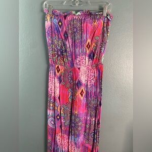 Luli Fama Vibrant Strapless Jumpsuit